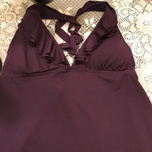Deep plum bathing suit top